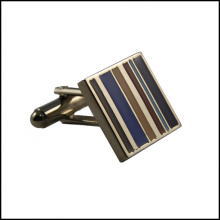 Metal Striation Design Cufflink Nickle Plated Cufflink (GZHY-XK-016)